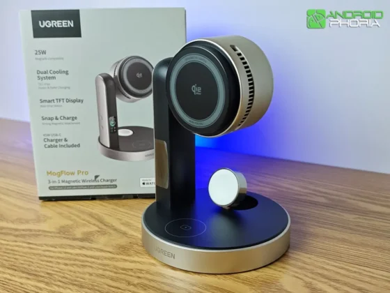 UGREEN MagFlow Pro 3-in-1 Wireless Charging Stand es una estacion de carga que luce genial en cualquier escritorio