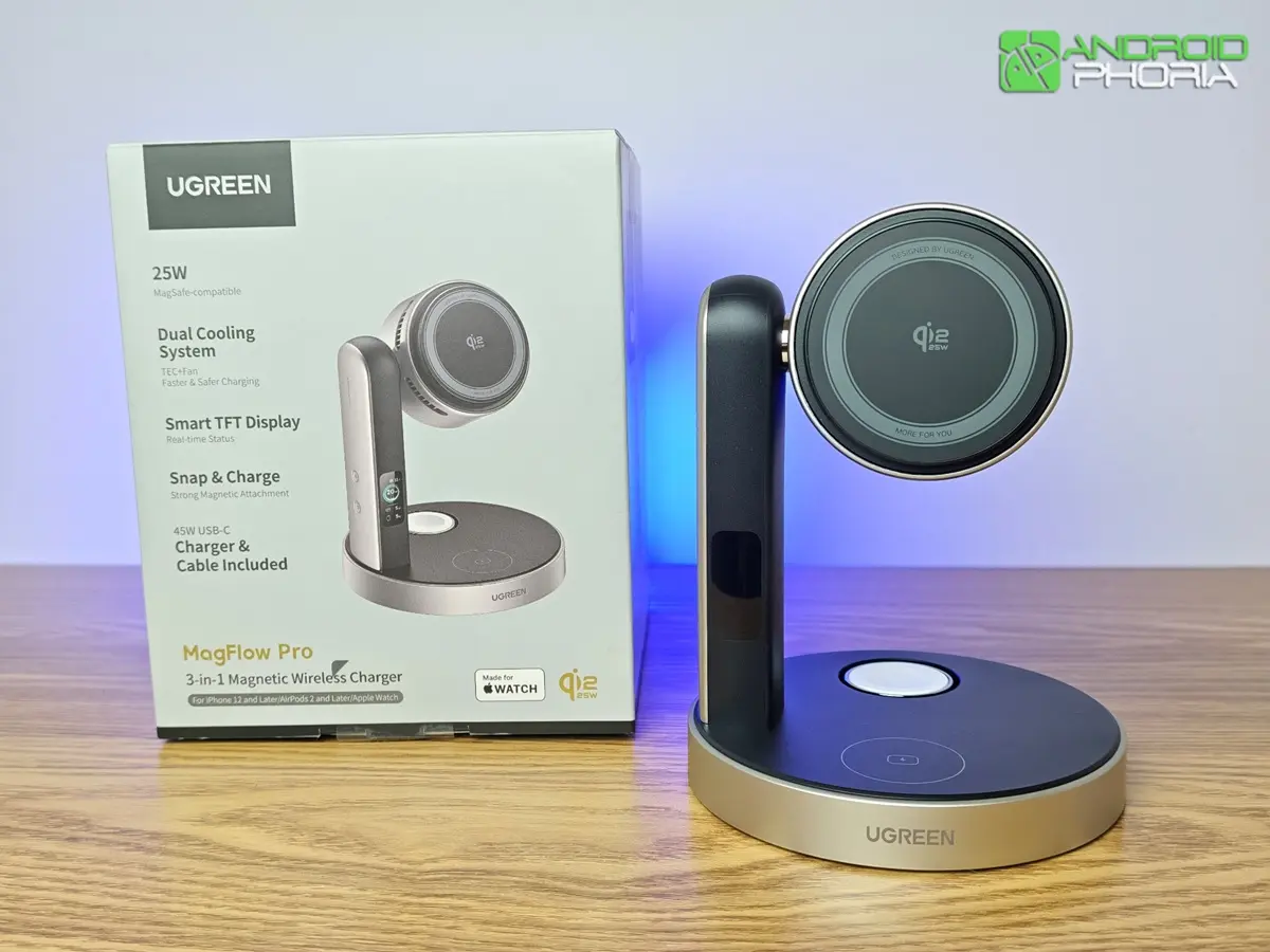 UGREEN MagFlow Pro 3-in-1 Wireless Charging Stand la estacion de carga