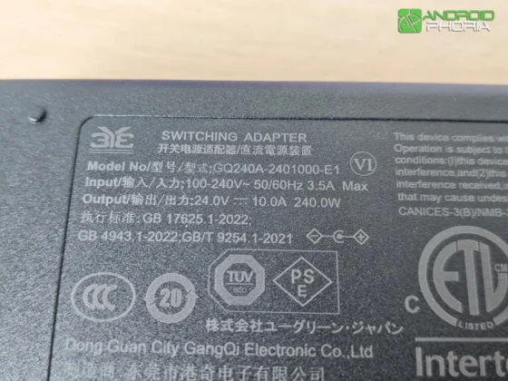 UGREEN Maxidok 17-en-1 detalles tecnicos de su consumo energetico