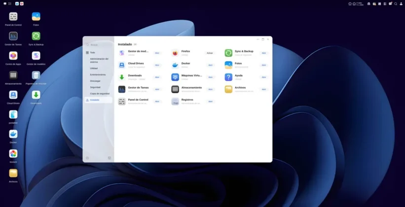 UGREEN NASync DXP4800 GT Las apps que vienen instaladas