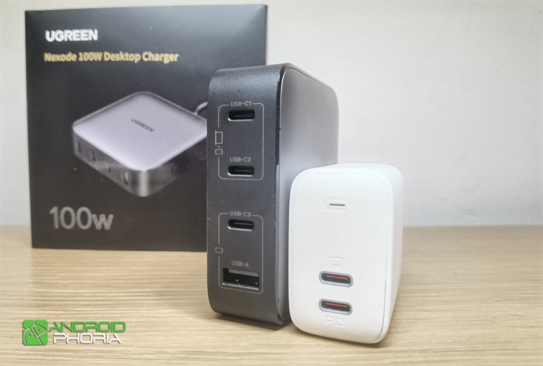 UGREEN Nexode 100W comparativa tamano