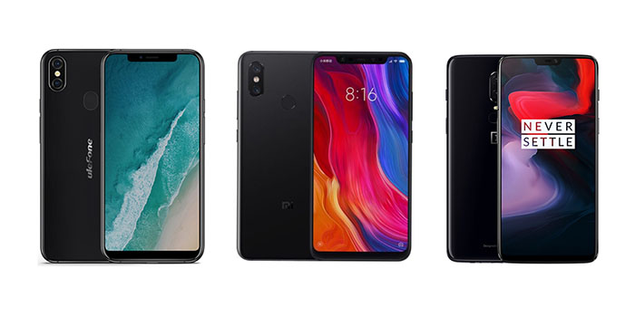 Ulefone X vs Xiaomi Mi 8 vs OnePlus 6