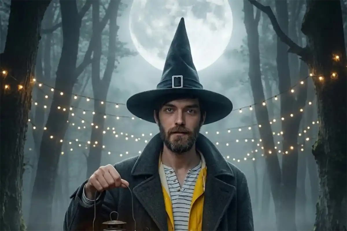 Una bruja en un bosque encantado