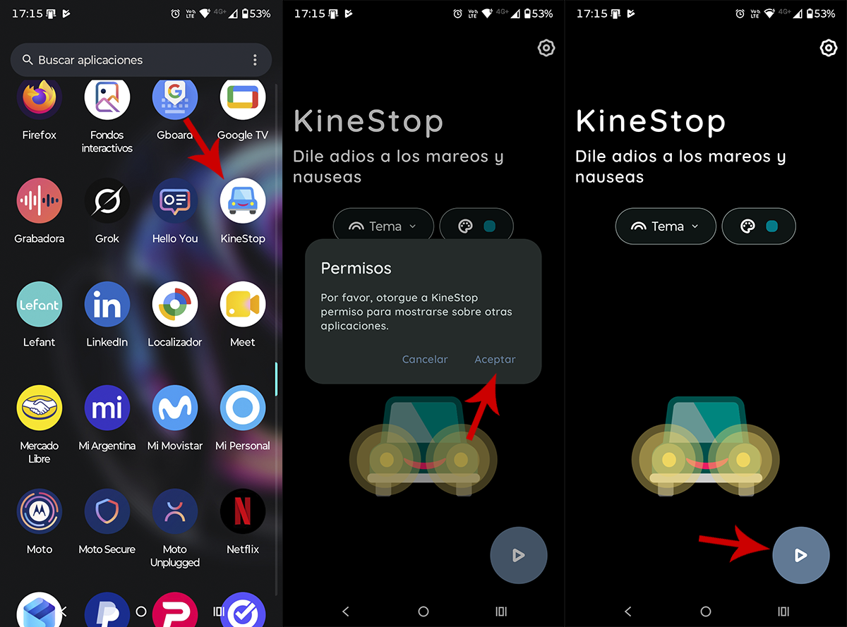 Usar KineStop en Android