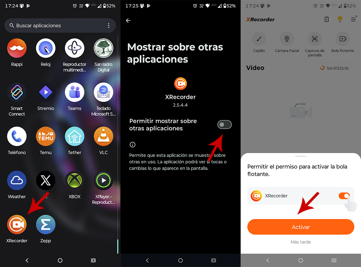 Usar XRecorder en Android