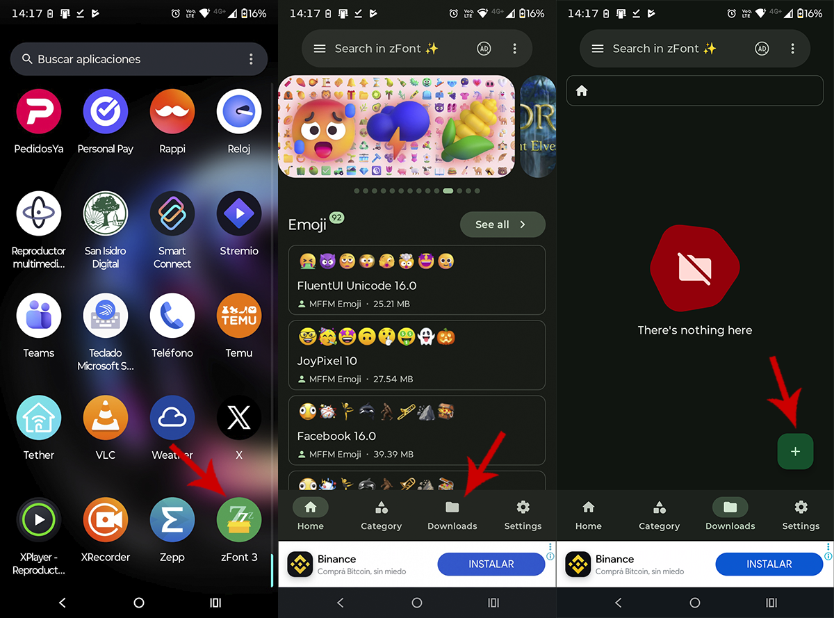 Usar zFont en Android