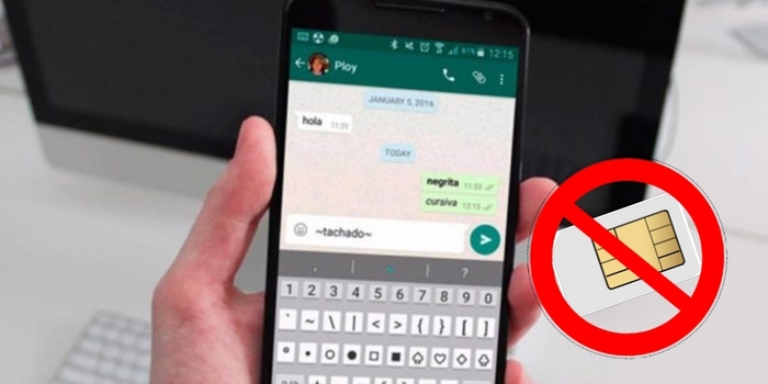 Usar WhatsApp sin tarjeta SIM