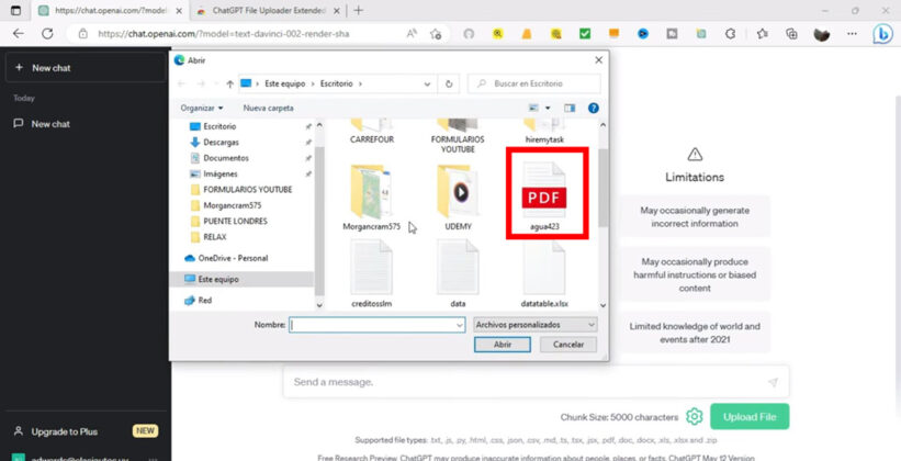 Utiliza un plugin para añadir archivos PDF a ChatGPT 3