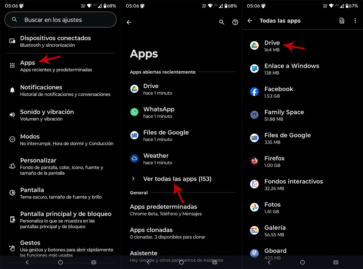 Ver app de PDF predeterminada Android