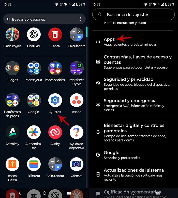 Ver apps preinstaladas en Android