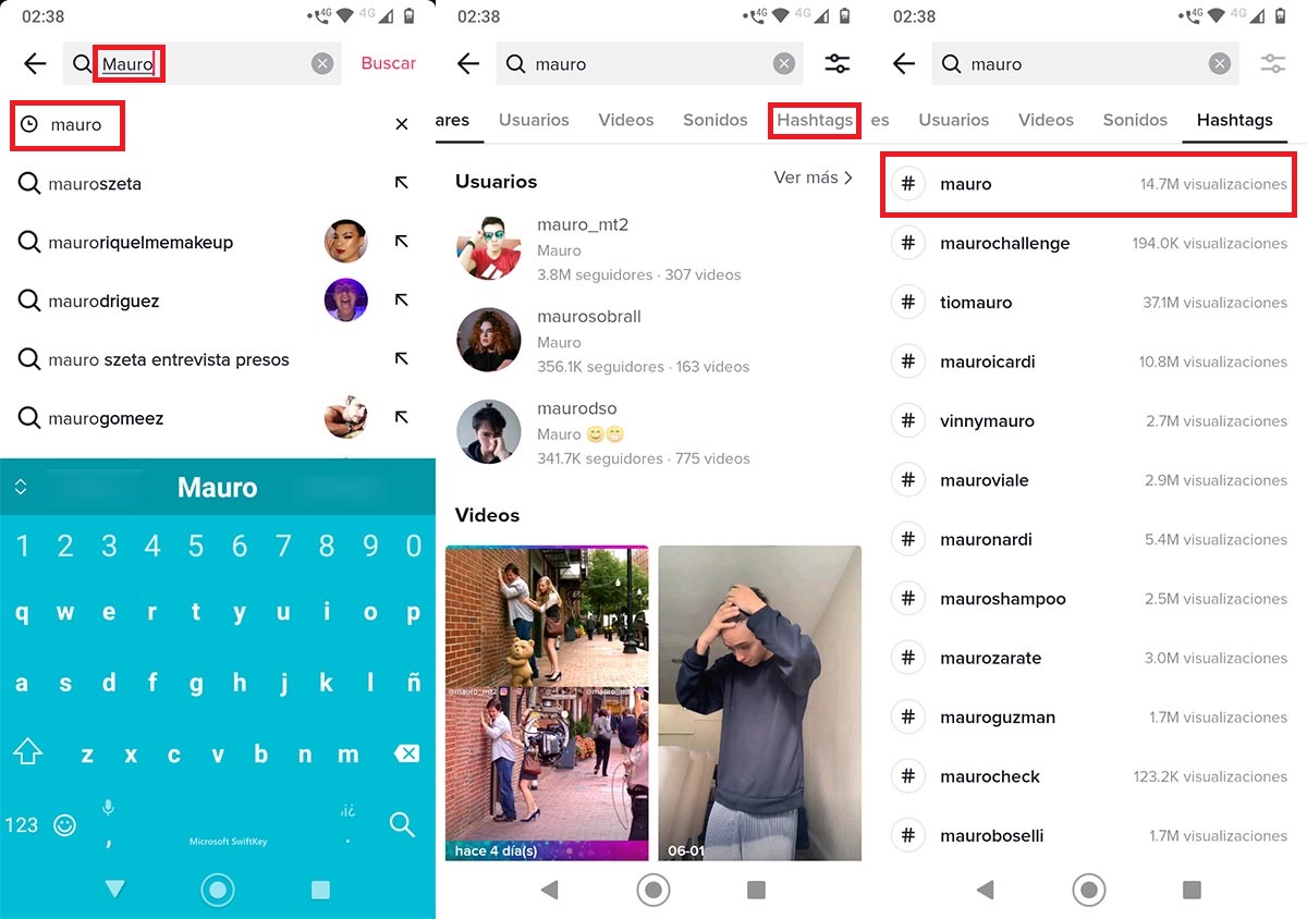 Ver cuantas visualizaciones tiene tu nombre en TikTok