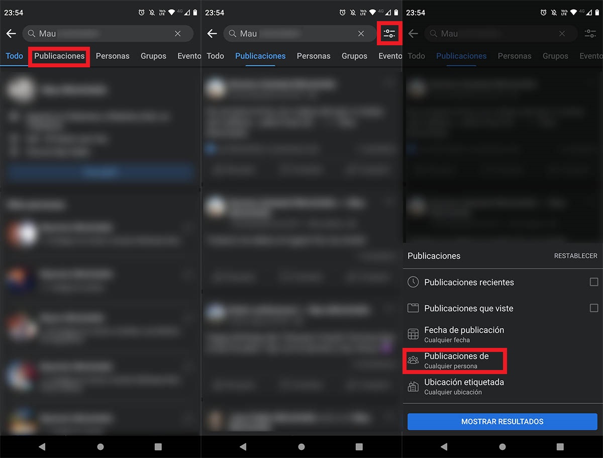 Ver publicaciones en Facebook