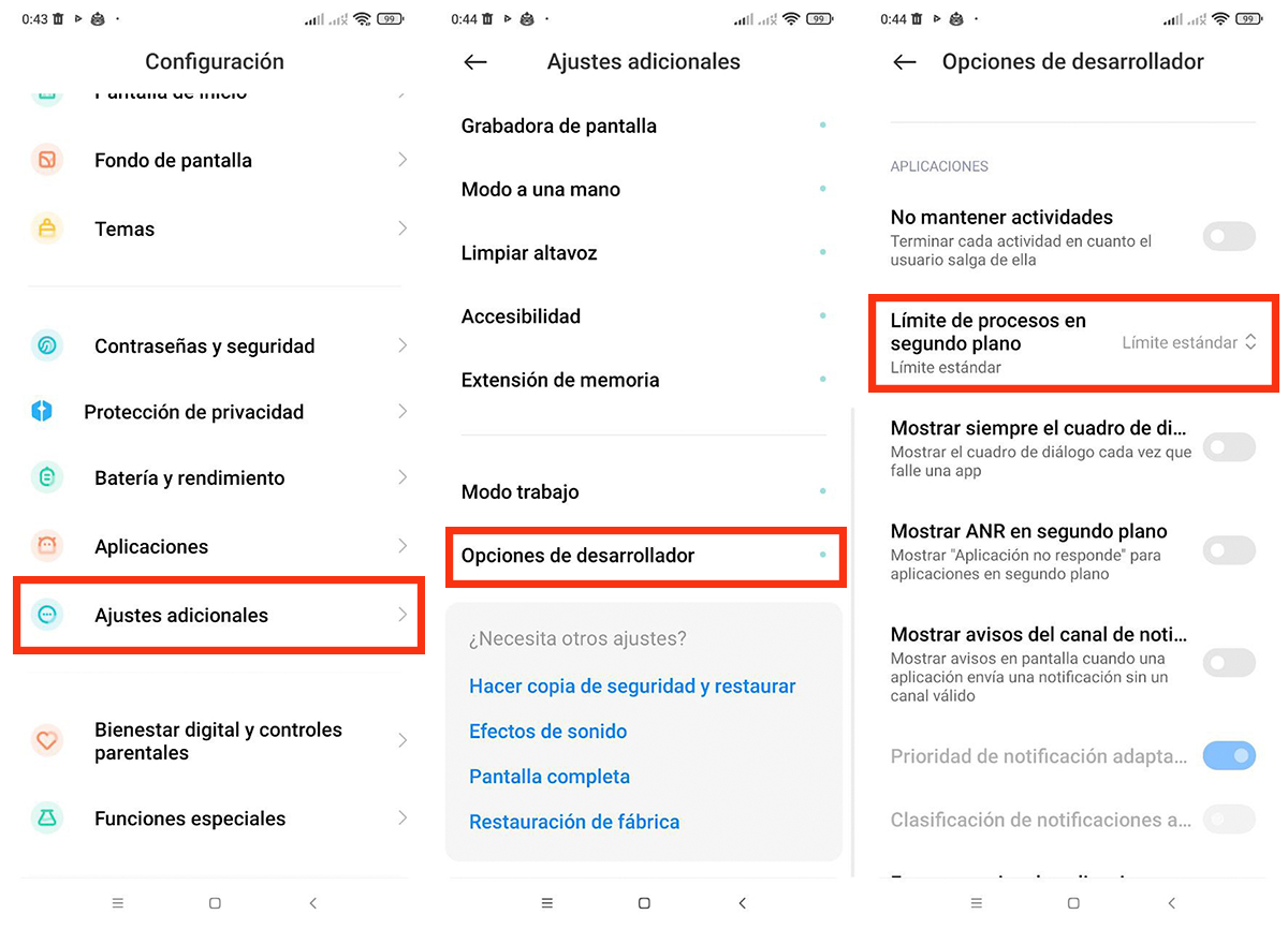 Verifica el limite de procesos en segundo plano