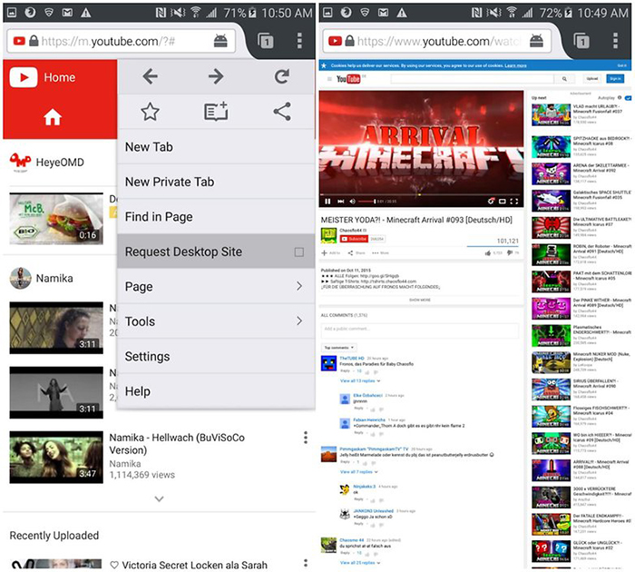 Videos de Youtube con la pantalla bloqueada