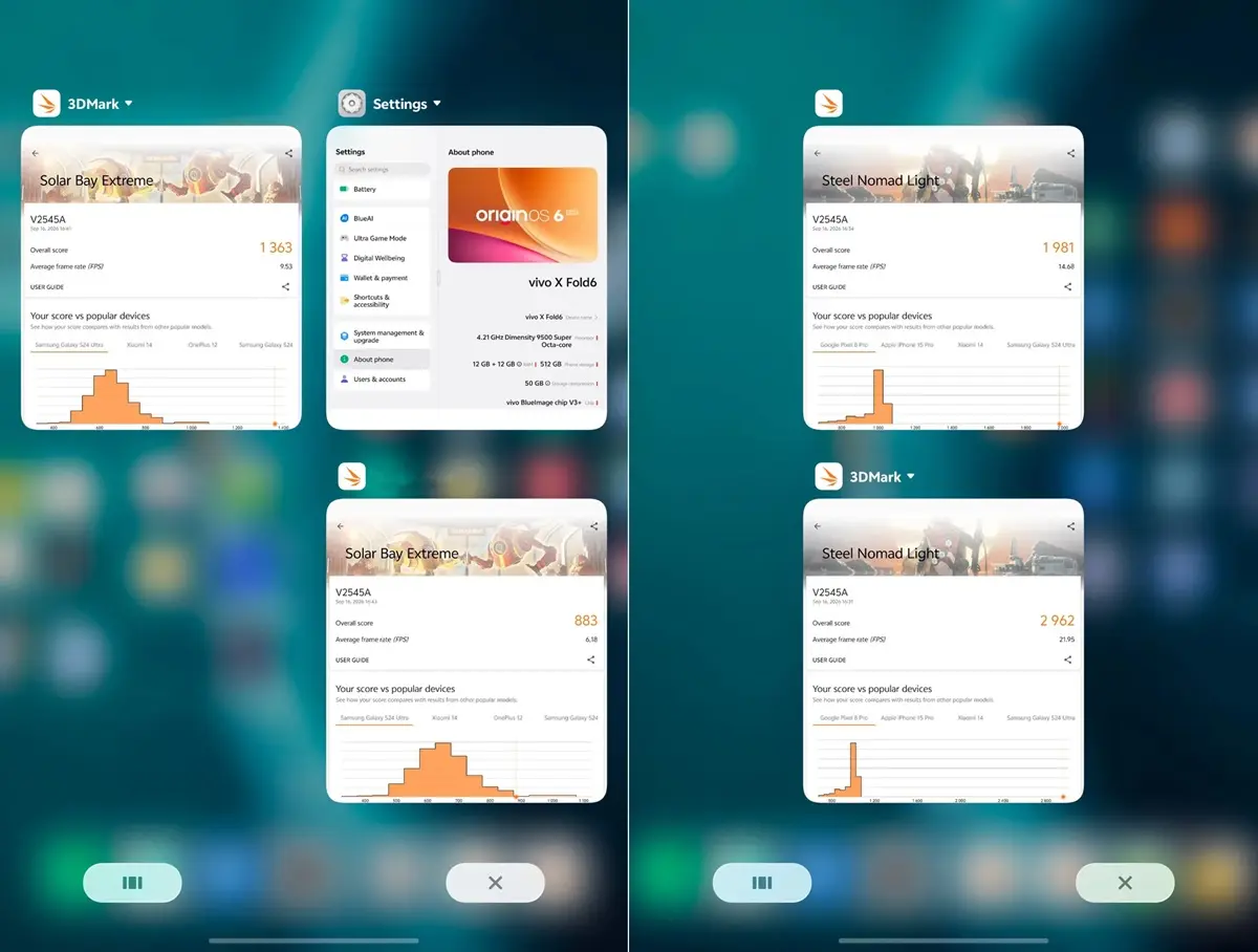 Vivo X Fold6 los moviles vivo no son tan potentes como dicen ser trampa pruebas de rendimiento benchmark
