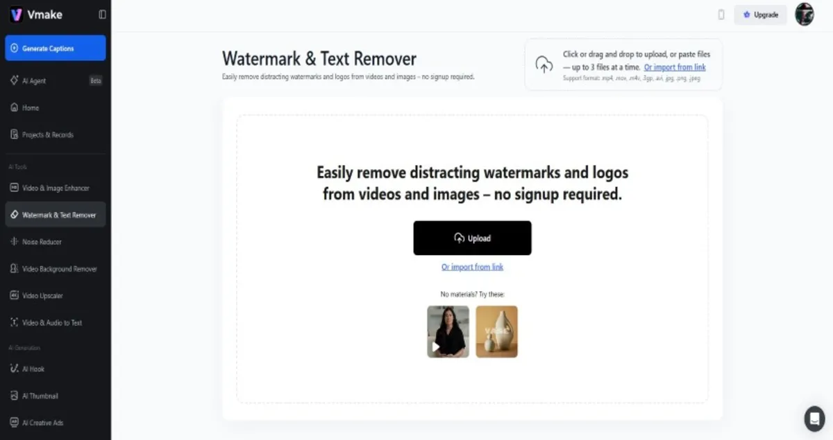 Vmake removedor de marca de agua