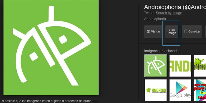 Volver a tener el botón Ver imagen en Google imágenes