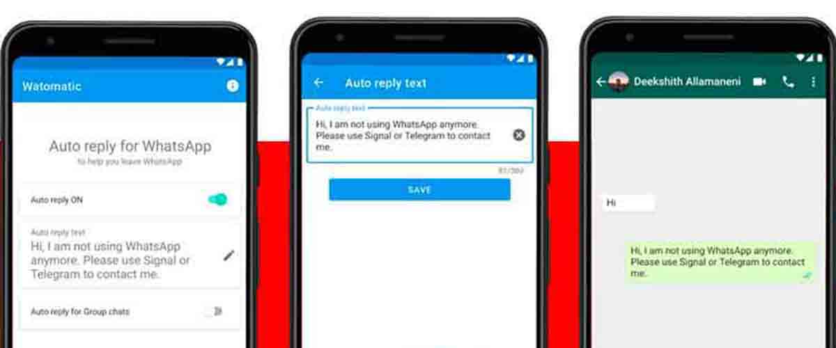 Watomatic mensajes automáticos Facebook WhatsApp