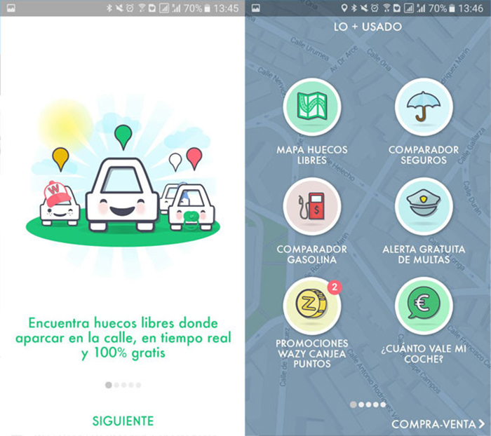 Wazypark aplicacion para encontrar aparcamiento