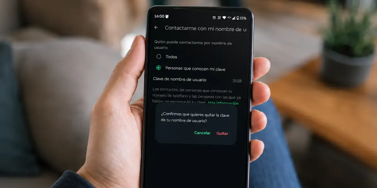 Cómo quitar o renovar la clave de tu nombre de usuario de WhatsApp