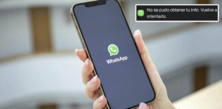 WhatsApp dice No se pudo obtener tu info, vuelve a intentarlo Solución