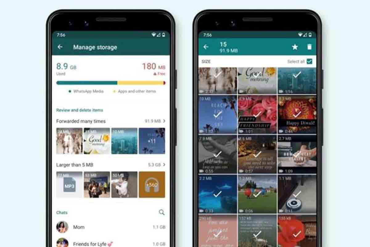 WhatsApp libera espacio en Android