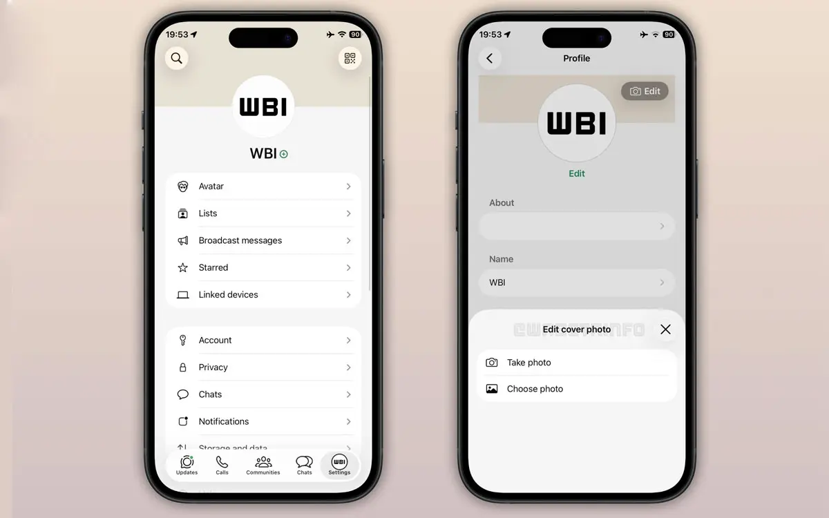 WhatsApp incluirá una foto de portada para las cuentas estándar pronto