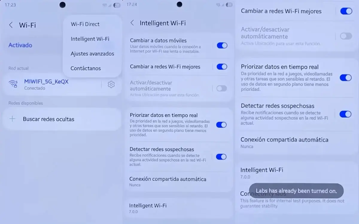 Tutorial paso a paso para activar WiFi Inteligente de Samsung