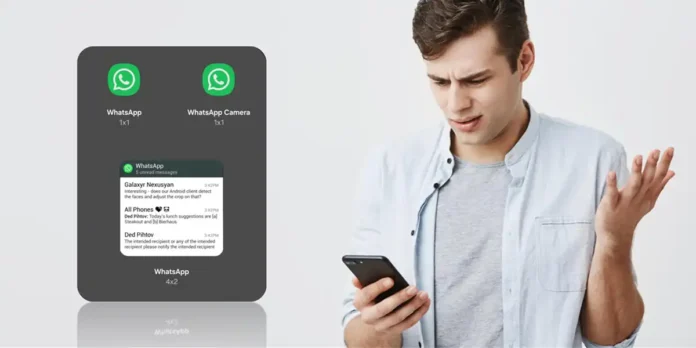 Widget de WhatsApp 4x2 no aparece en Android solucion