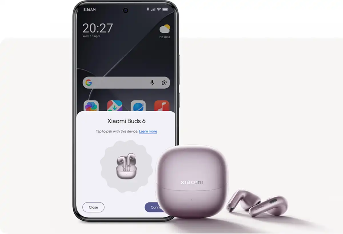 Xiaomi Buds 6 y movil