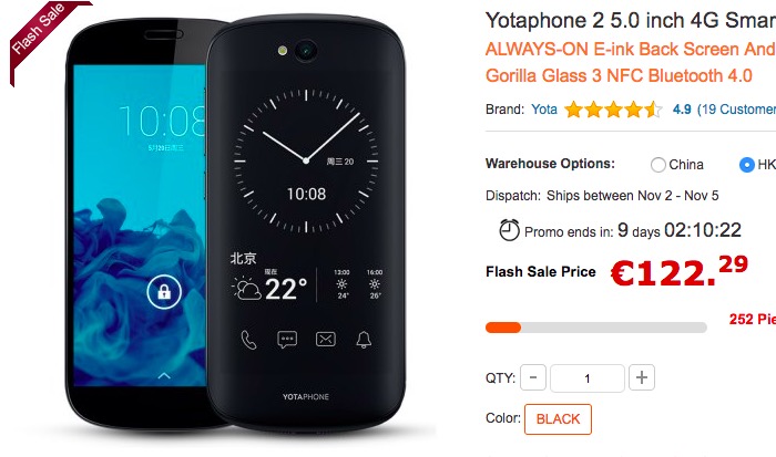 Yotaphone 2 al mejor precio en GearBest