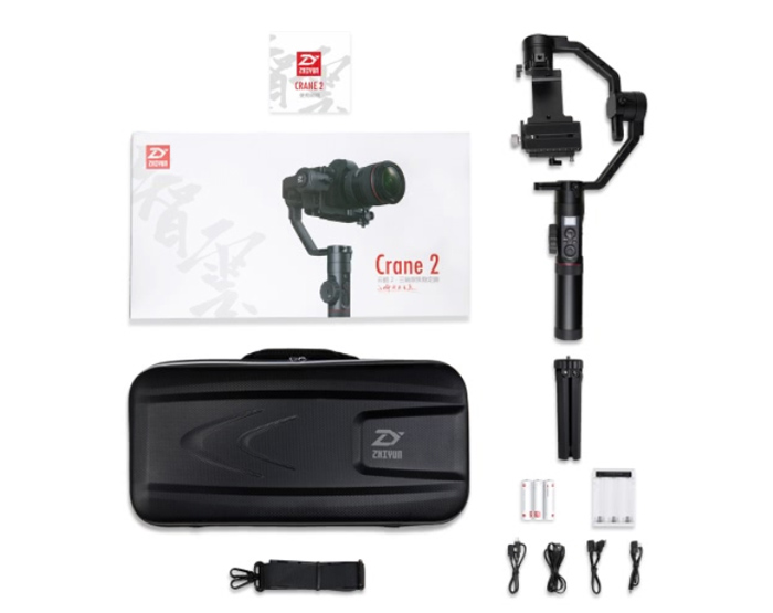 Zhiyun Crane 2 estabilizador camaras contenido caja