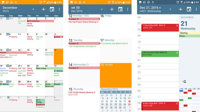 aCalendar para Android