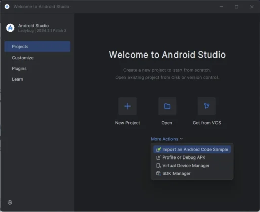 abrir virtual device manager en android studio