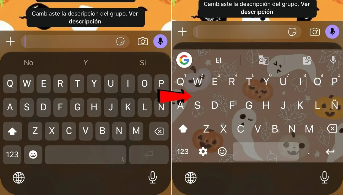 activa el modo halloween del teclado de whatsapp