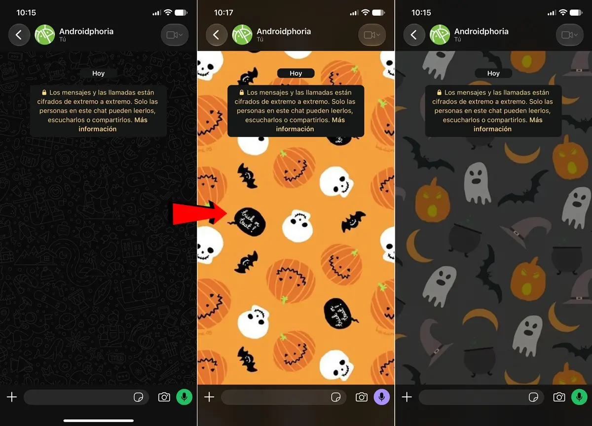 activa los fondos de chat de halloween en whatsapp