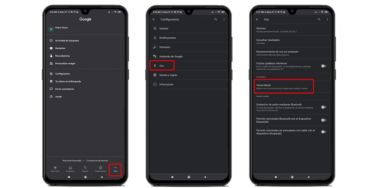 activar asistente de voz android