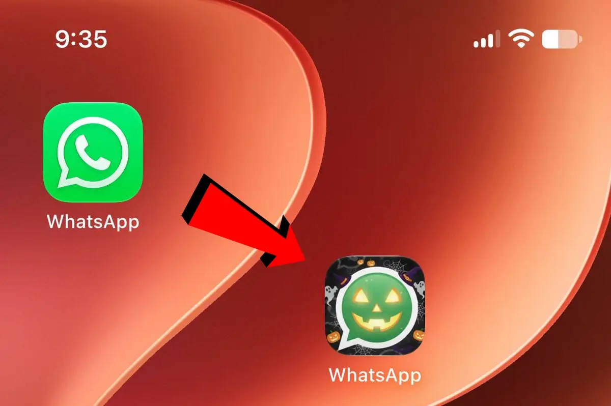activar el icono logo de halloween de whatsapp