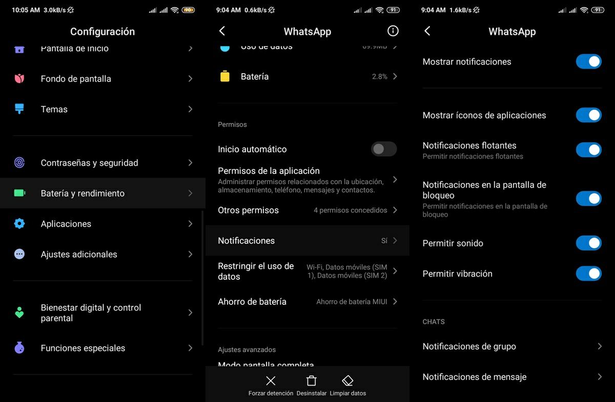 activar notificaciones whatsapp desde android