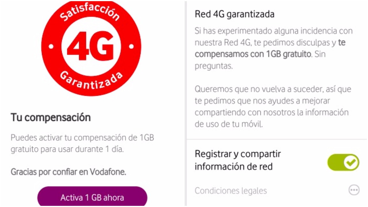 activar red 4g garantizada vodafone