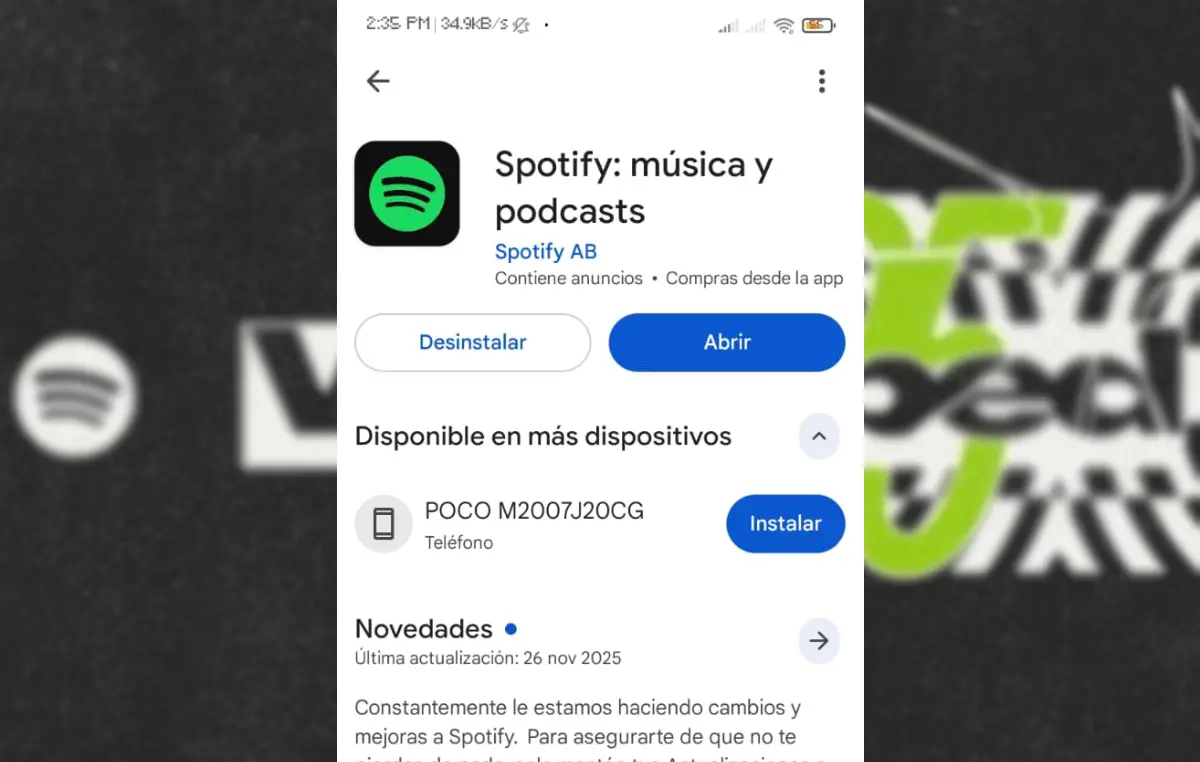 actualiza spotify