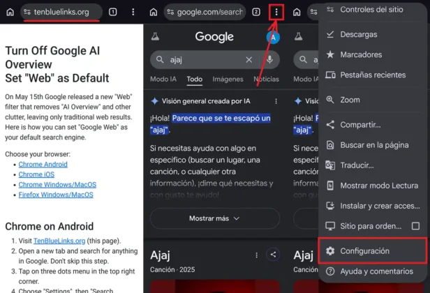 agregar modo web de google a chrome en movil