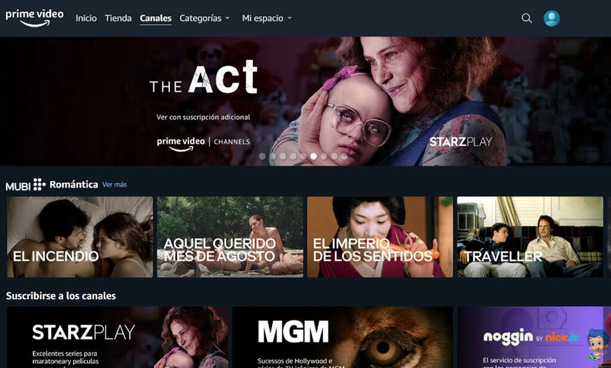amazon prime video canales