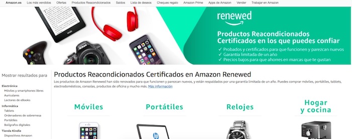  productos reacondicionados