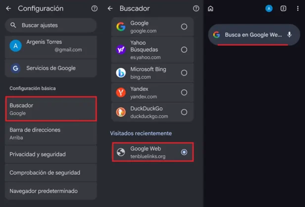 anadir modo web de google a chrome en movil