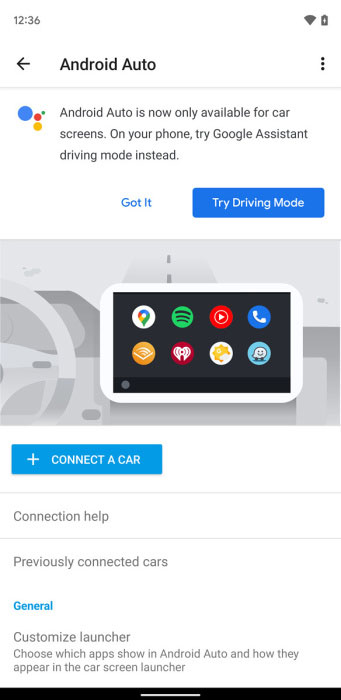 Android Auto aviso Android 12