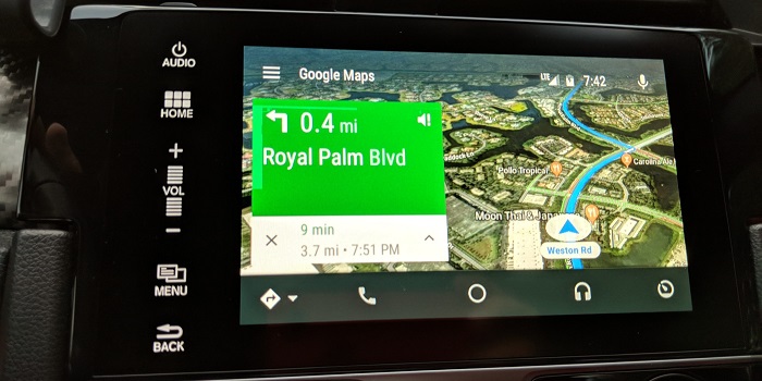 google maps satelite android auto