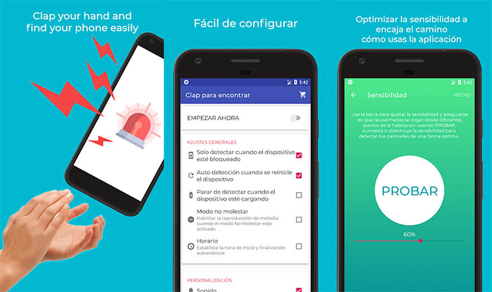 aplaudir para encontrar mi telefono