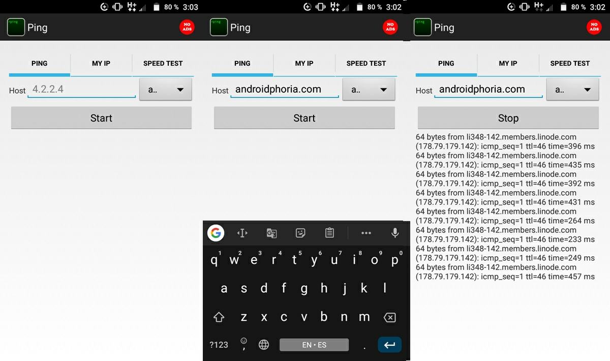 aplicacion ping para android