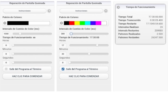 aplicacion reparar pantalla quemada en Android